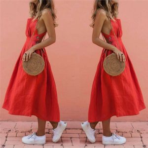 Vestido Midi Vermelho