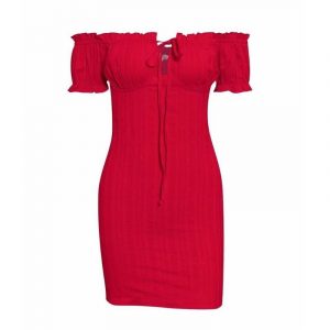 Vestido Off Shoulder Vermelho