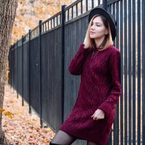 Vestido Manga Longa Tricot