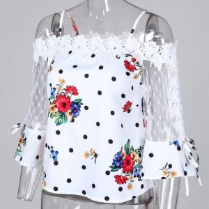 Blusa Floral Poá