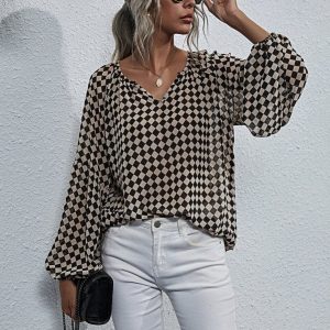 Blusa Xadrez Manga Lanterna