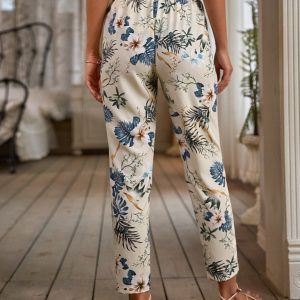 Calça com Cinto Estampa Floral