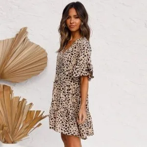 Vestido Curto Leopard