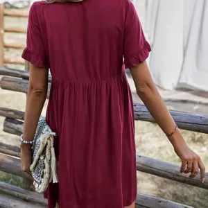 Vestido Boho Manga Plissada