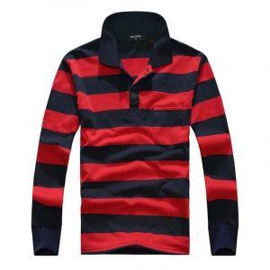 Camisa Polo Listras Manga Longa