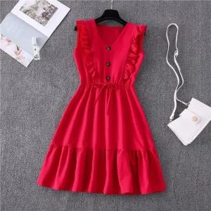 Vestido Solto com Babados