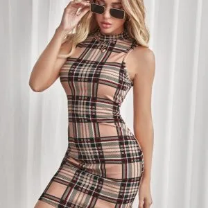 Vestido Tubinho Xadrez