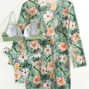 Biquíni Floral + Kimono