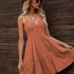 Vestido Curto Babado