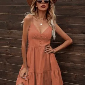 Vestido Curto Babado
