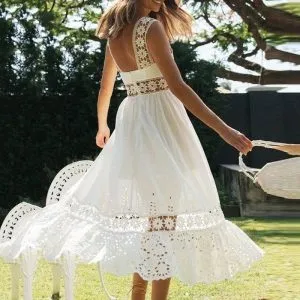 Vestido Midi Boho White