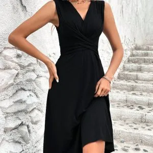 Vestido Midi Liso Cross