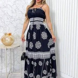Vestido Longo Indiano Alça