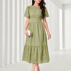 Vestido Lese Manga Solta