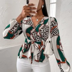 Blusa Estampada Amarração