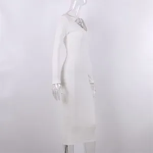 Vestido Midi Tubinho Canelado