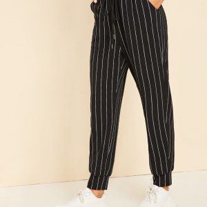 Calça Listrada com Elástico