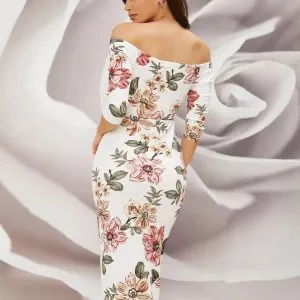 Vestido Midi Ombro a Ombro